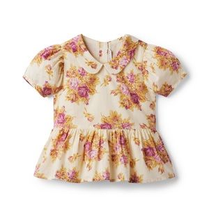 Floral peplum blouse